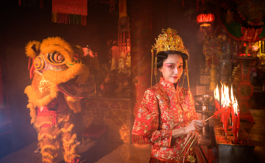 China en celebración Feliz Año Nuevo Chino